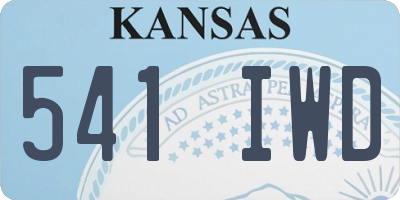 KS license plate 541IWD