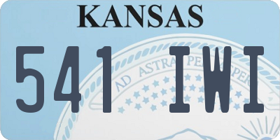 KS license plate 541IWI