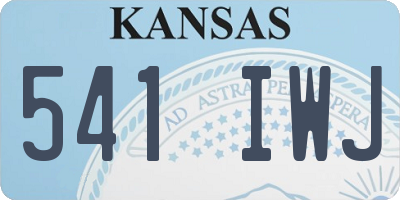 KS license plate 541IWJ