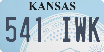 KS license plate 541IWK
