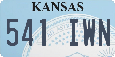 KS license plate 541IWN