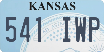 KS license plate 541IWP
