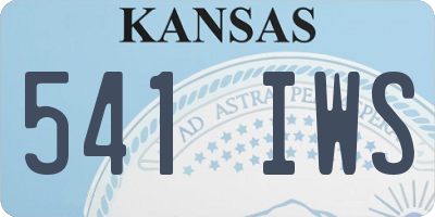 KS license plate 541IWS