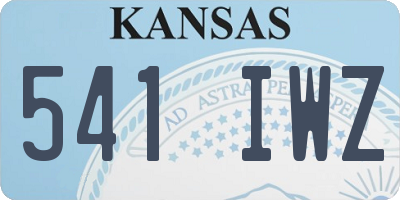 KS license plate 541IWZ