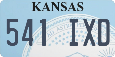 KS license plate 541IXD