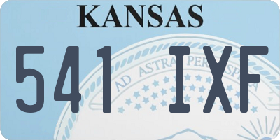 KS license plate 541IXF