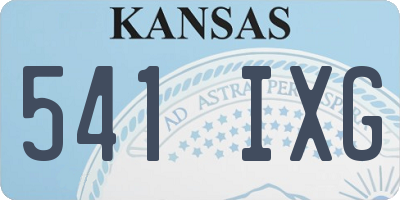 KS license plate 541IXG