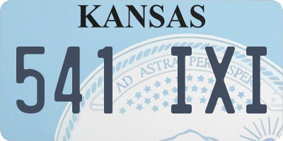 KS license plate 541IXI