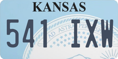 KS license plate 541IXW