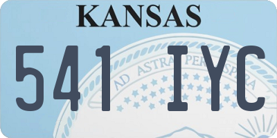 KS license plate 541IYC