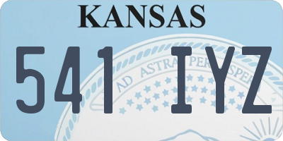 KS license plate 541IYZ