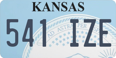 KS license plate 541IZE