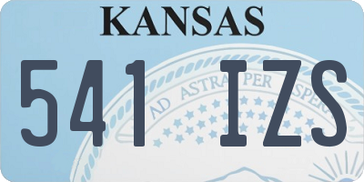 KS license plate 541IZS