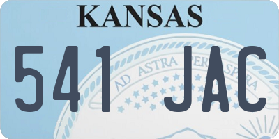 KS license plate 541JAC