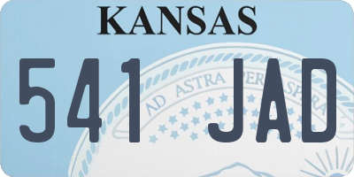 KS license plate 541JAD