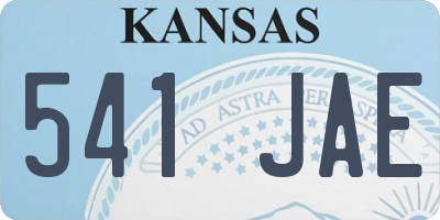 KS license plate 541JAE