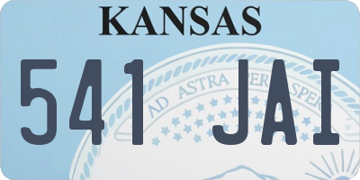 KS license plate 541JAI