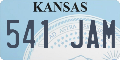 KS license plate 541JAM