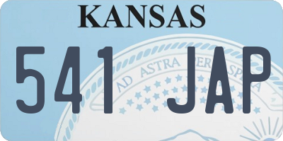KS license plate 541JAP