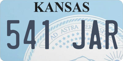 KS license plate 541JAR