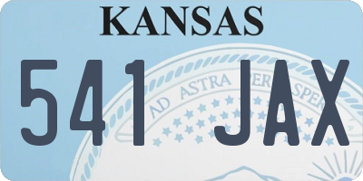 KS license plate 541JAX