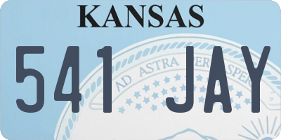 KS license plate 541JAY