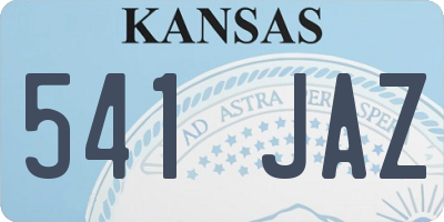 KS license plate 541JAZ