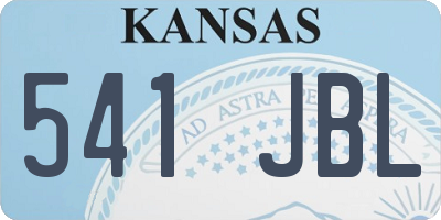 KS license plate 541JBL