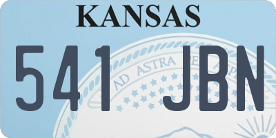 KS license plate 541JBN