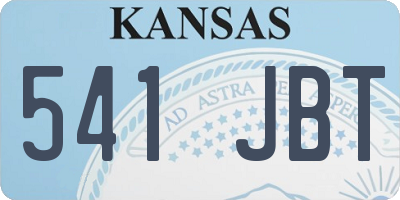 KS license plate 541JBT