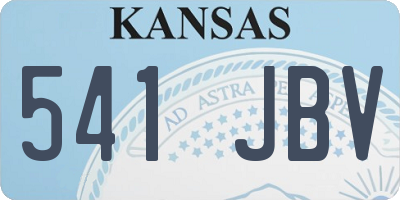 KS license plate 541JBV