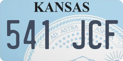 KS license plate 541JCF