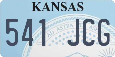 KS license plate 541JCG