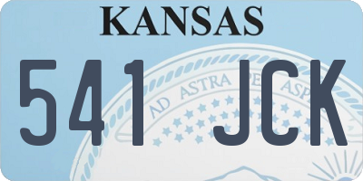 KS license plate 541JCK