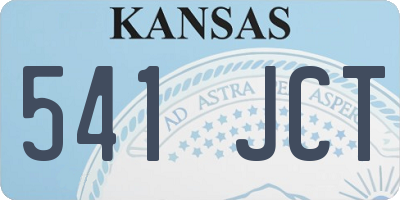 KS license plate 541JCT