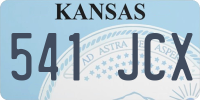 KS license plate 541JCX