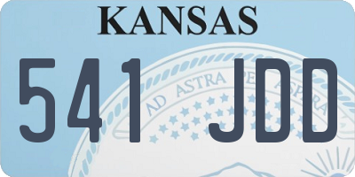 KS license plate 541JDD