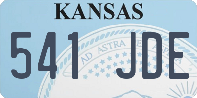 KS license plate 541JDE