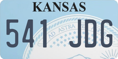 KS license plate 541JDG