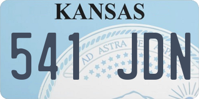 KS license plate 541JDN