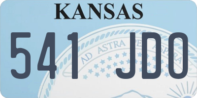 KS license plate 541JDO