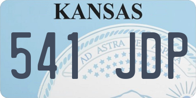 KS license plate 541JDP