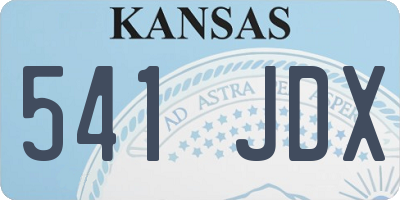 KS license plate 541JDX