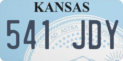 KS license plate 541JDY