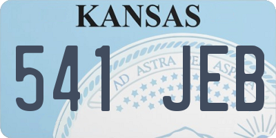 KS license plate 541JEB