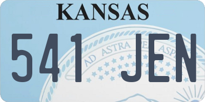 KS license plate 541JEN