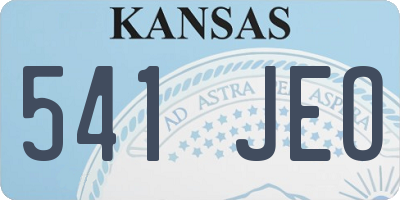 KS license plate 541JEO