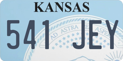 KS license plate 541JEY