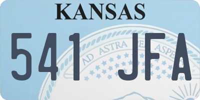 KS license plate 541JFA