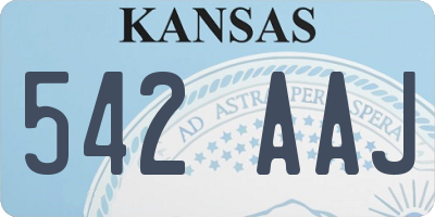 KS license plate 542AAJ